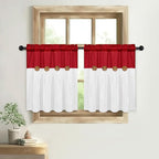 FRAMICS Farmhouse Kitchen Curtains 24 Inch Length, Rustic Cotton Linen Tier - Image 7