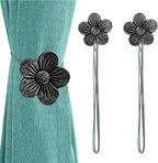 Lewondr Vintage Magnetic Curtain Tieback, 1 Pair Resin Flower Curtain Drapery by Lewondr