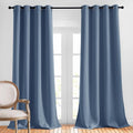 NICETOWN Stone Blue Blackout Curtains 96 inches Long, Grommet Thermal Insulated by NICETOWN