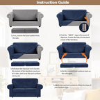 WEERRW Velvet Couch Covers for 2 Cushion Couch Sofa - Image 6
