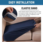 H.VERSAILTEX Velvet Stretch Couch Cushion Cover Plush Cushion Slipcover - Image 4