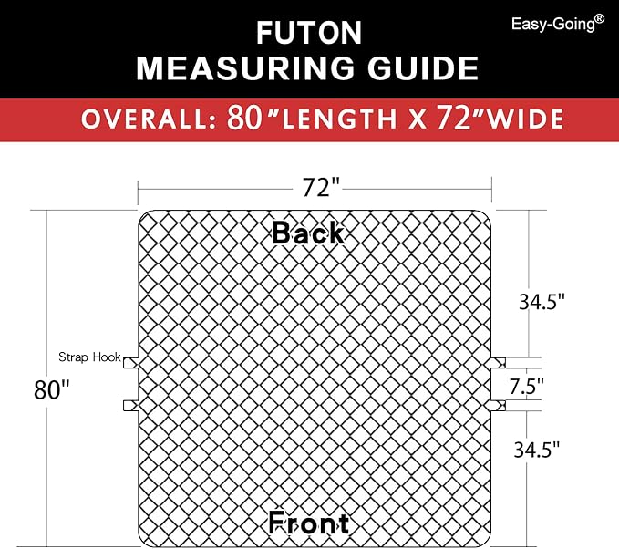 Easy-Going Futon Sofa Slipcover Reversible Sofa Cover Armless Cover Furniture - Image 6