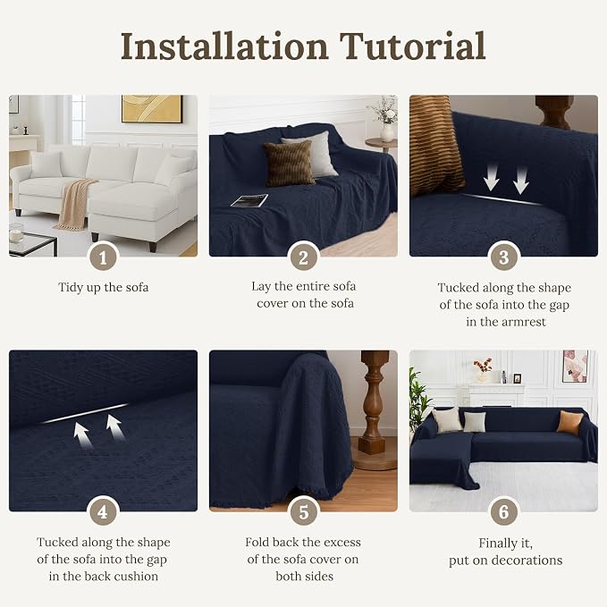 HOMERILLA Sectional Couch Covers - Image 7