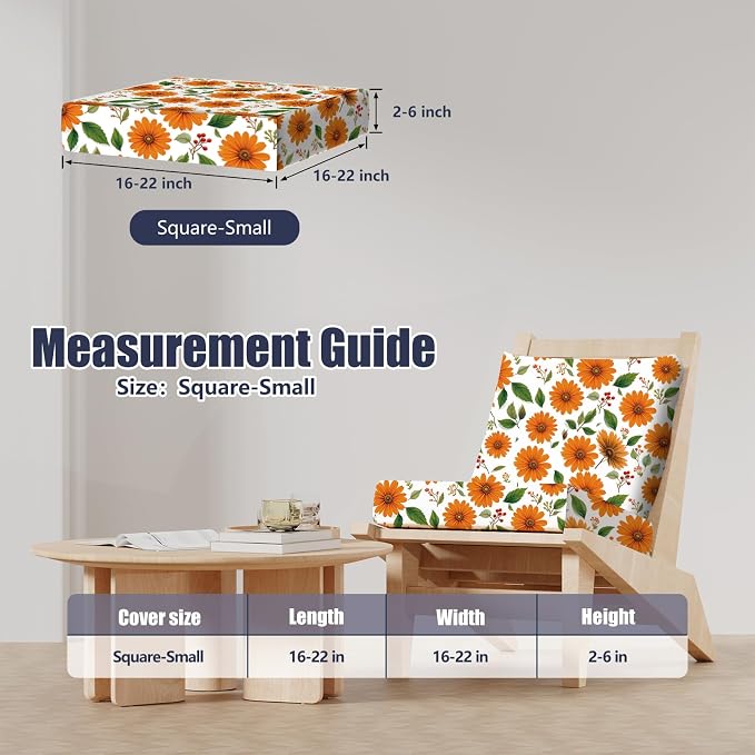 8Pcs Stretch Patio Cushion Covers, Outdoor Couch & Sofa Replacement Slipcovers - Image 2