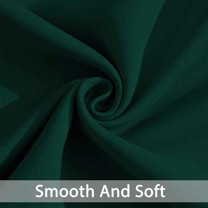 Yakamok 63 Inch Long Dark Green Blackout Curtains Room Darkening Thermal - Image 5