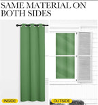 NICETOWN Froest Green Blackout Curtains 40 inches Length - Image 5