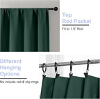 Simplebrand Ava Ever Green Short Blackout Curtains - Image 3