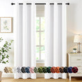 MIULEE Pure White Curtains for Bedroom Living Room 84 Inches Long 2 Panels by MIULEE