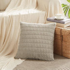 Fancy Homi 4 Packs Neutral Euro Decorative Throw Pillow Covers 28x28 Inch - Image 2