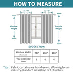 LAMIT Faux Linen Curtains for Bedroom, Light Filtering Panels, Grommet Privacy - Image 7