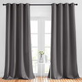 NICETOWN Grey Blackout Curtains 108 inches Long by NICETOWN