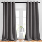 NICETOWN Grey Blackout Curtains 108 inches Long by NICETOWN