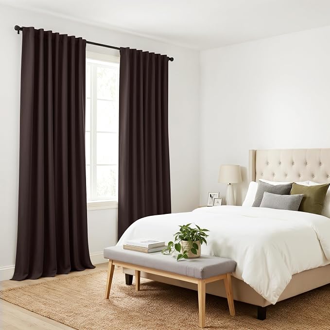 PONY DANCE Blackout Curtains 84 inch Long 2 Panels Burg - Image 8