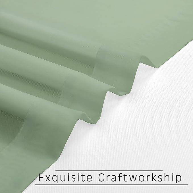 OWENIE Sheer Curtains Living Room 54 inches Long, Rod Pocket Curtain Sheers - Image 6