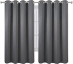 LEMOMO Frost Grey Blackout Curtains 66 x 63 Inch Length/Set of 2 Curtain - Image 2