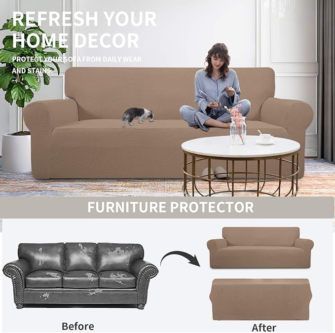 Easy-Going Stretch Oversized Chair Sofa Slipcover 1-Piece Couch Sofa Cover - Image 4