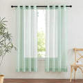 NICETOWN Sage Green Sheer Curtains 72 inches Long, Grommet Light Filtering by NICETOWN