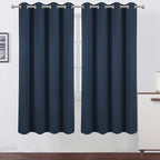 LEMOMO Navy Blue Blackout Curtains/52 x 72 Inch/Set of 2 Panels Room Darkening by Lemomo