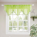 Molaxhome Swag Curtain 51 inch Length Rod Pocket Scalloped Curtain Valance by Molaxhome