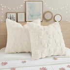 decorUhome Cream White Bow Pillow Covers Set of 2 Coquette Aesthetic Cute - Image 5
