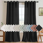 H.VERSAILTEX Living Room Linen Curtains Home Decorative Nickel Grommet Curtains by HVERSAILTEX