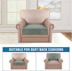 H.VERSAILTEX Velvet Stretch Couch Cushion Cover Plush Cushion Slipcover - Image 3