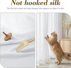 FMFUNCTEX Sheer Non-See-Through White Curtains - Image 6