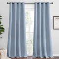 NICETOWN Vintage Blue Blackout Curtains 120 inches Length by NICETOWN