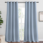NICETOWN Vintage Blue Blackout Curtains 102 inches Length by NICETOWN