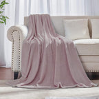 JIAHANNHA Dusty Rose Purple Pink Throw Blanket Fleece Blanket 60"x80", Super by JIAHANNHA