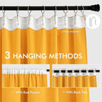 MIULEE Yellow Back Tab Blackout Curtains 102 Inch Long 2 Panels Set - Image 3