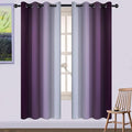 Yakamok Room Darkening Greyish White and Purple Ombre Curtains by Yakamok