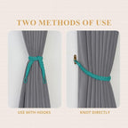 NICEEC 2 Pack Natural Cotton Rope Curtain Tiebacks Elegant Boho Style - Image 5