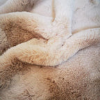 Ghouse Faux Rabbit Fur Round Rug 3ft Light Brown Beige Round Rugs - Image 7