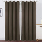 LEMOMO Blackout Curtains 66 x 95 inch/Chocolate Brown Curtains Set of 2 by Lemomo