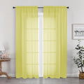 OWENIE Lemon Sheer Curtains for Bedroom Living Room 72 Inches Long 2 Panels Set by OWENIE