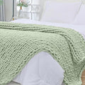 Bigacogo Chunky Knit Throw Blanket by Bigacogo