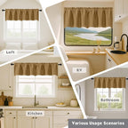 Chyhomenyc Gold Valances for Window, Room Darkening Short Curtains for Kitchen - Image 7