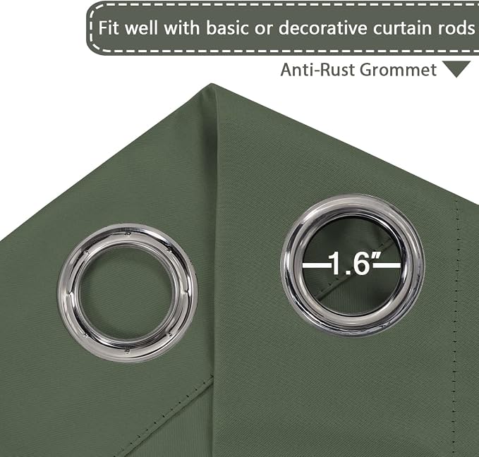 H.VERSAILTEX Blackout Patio Curtains 100 x 108 Inches - Image 3