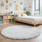 yulidayang White Fluffy Round Area Rugs - Image 6