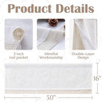 jinchan Linen Valance for Window Embroidered Farmhouse Light Filtering Voile - Image 8