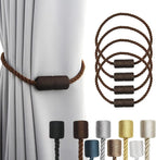 4 Pack Strong Magnetic Curtain Tiebacks Outdoor Elegant Decorative Tie Backs by CurtainTiebacks