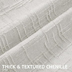 decorUhome Light Grey Chenille Throw Pillow Covers 18x18 Set of 2 Textured Soft - Image 2