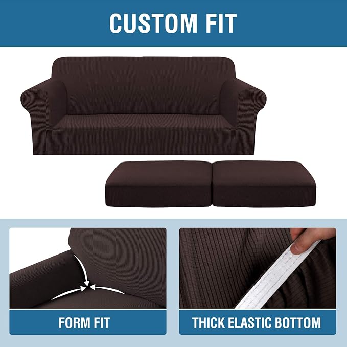 H.VERSAILTEX 3 Piece Stretch Sofa Covers - Image 4