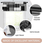 Emvency 4 Pack Valances Window Treatments, 52x18 Inch Rod Pocket Valances - Image 2