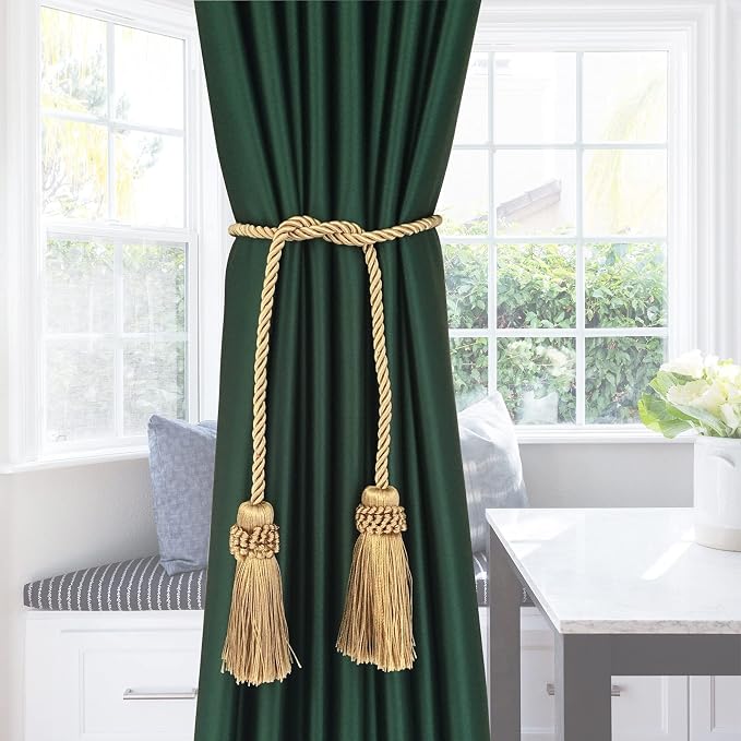 Fenghuangwu Curtain Tiebacks Handmade Decorative Curtain Holdbacks Rope - Image 5