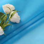 SpaceDresser Basic Rod Pocket Sheer Voile Window Curtain Panels Cyan Blue 1 - Image 4