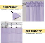 OVZME Lavender Sheer Curtains 96 Inches Long 2 Panels - Image 3