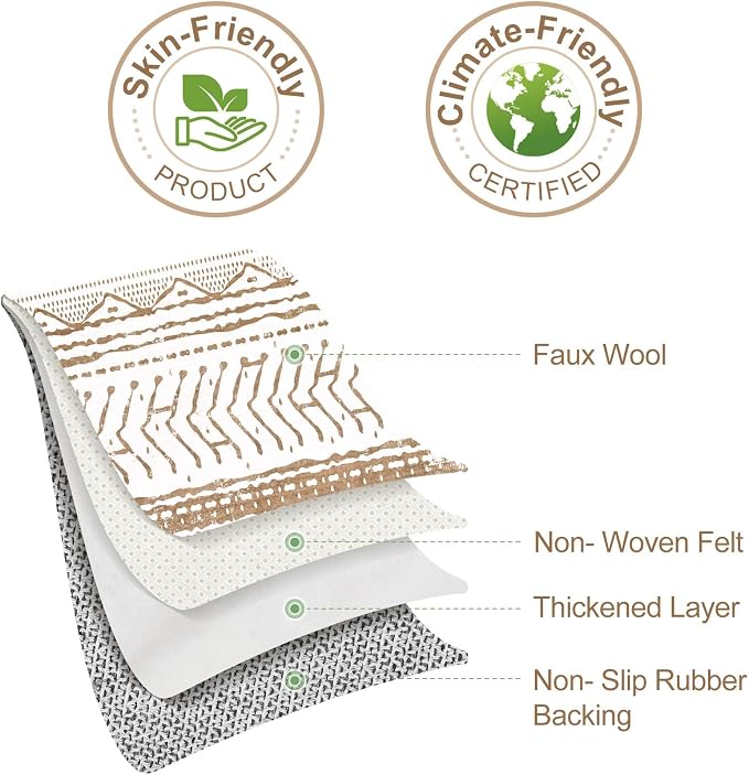 Nakagishi 6x9 Area Rugs Living Room: Washable Boho Large Neutral Soft Farmhouse - Image 7