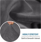 H.VERSAILTEX Velvet Stretch Individual Couch Cushion Cover Plush Cushion - Image 5
